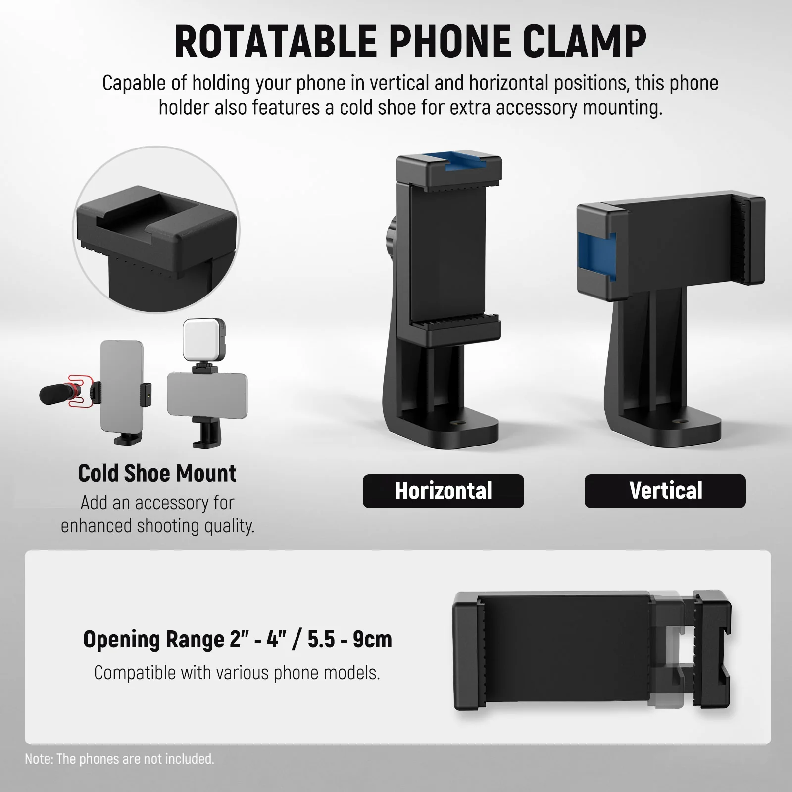NEEWER SD001 Camera Slider Dolly with Ball Head & Phone Clamp - Image 4