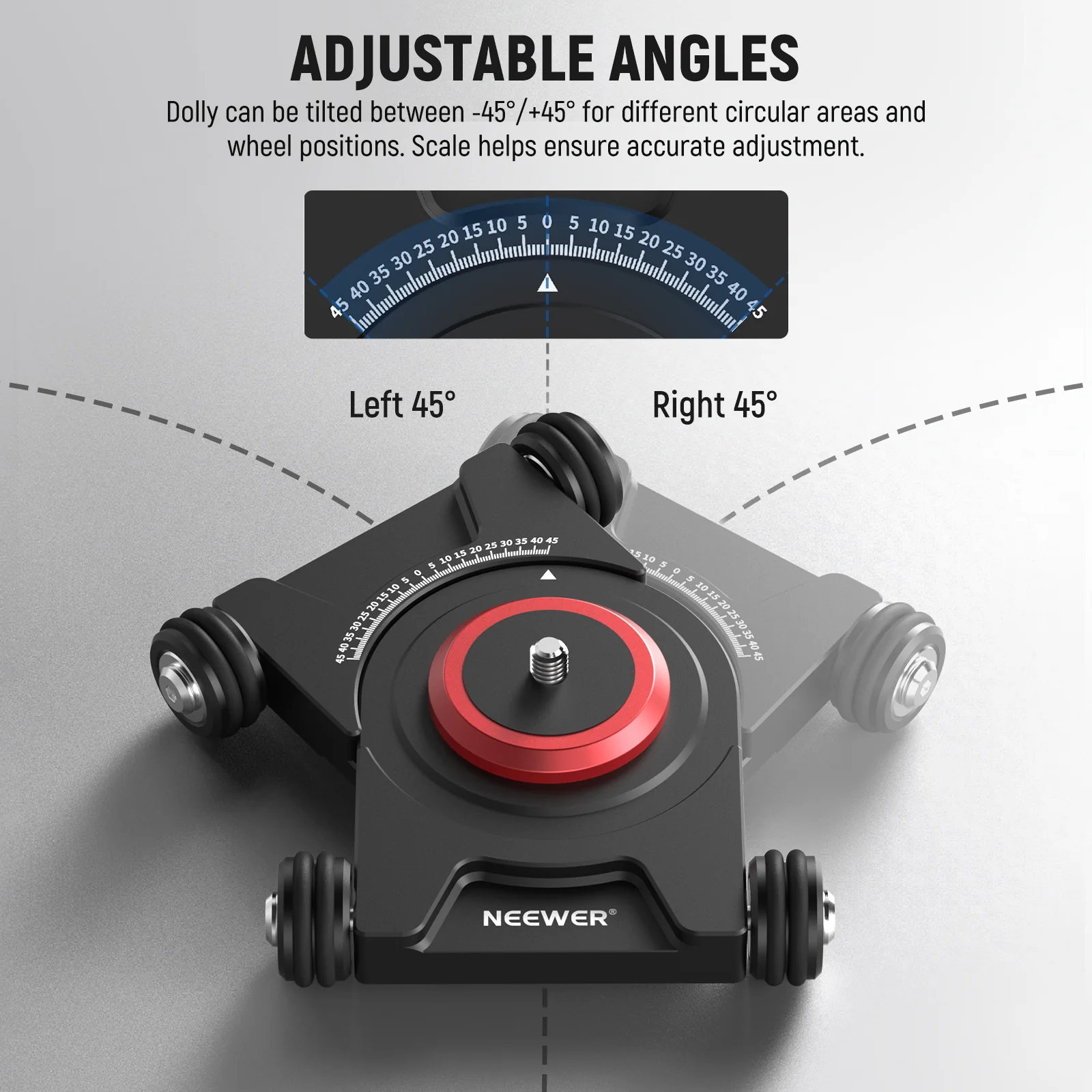 NEEWER SD001 Camera Slider Dolly with Ball Head & Phone Clamp - Image 7