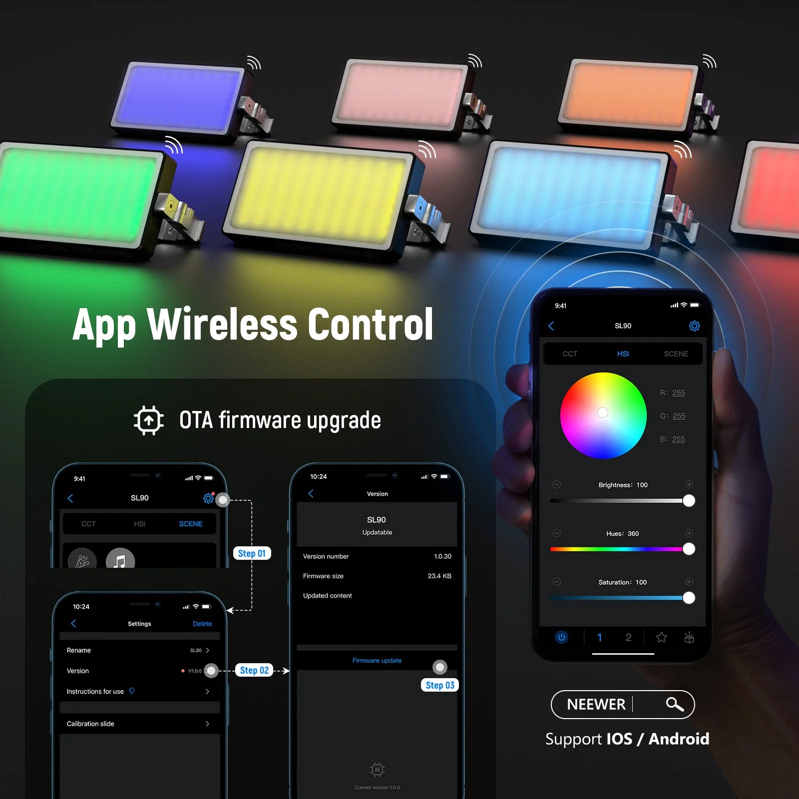 NEEWER SL90 RGB Video Light with App Control - Image 6
