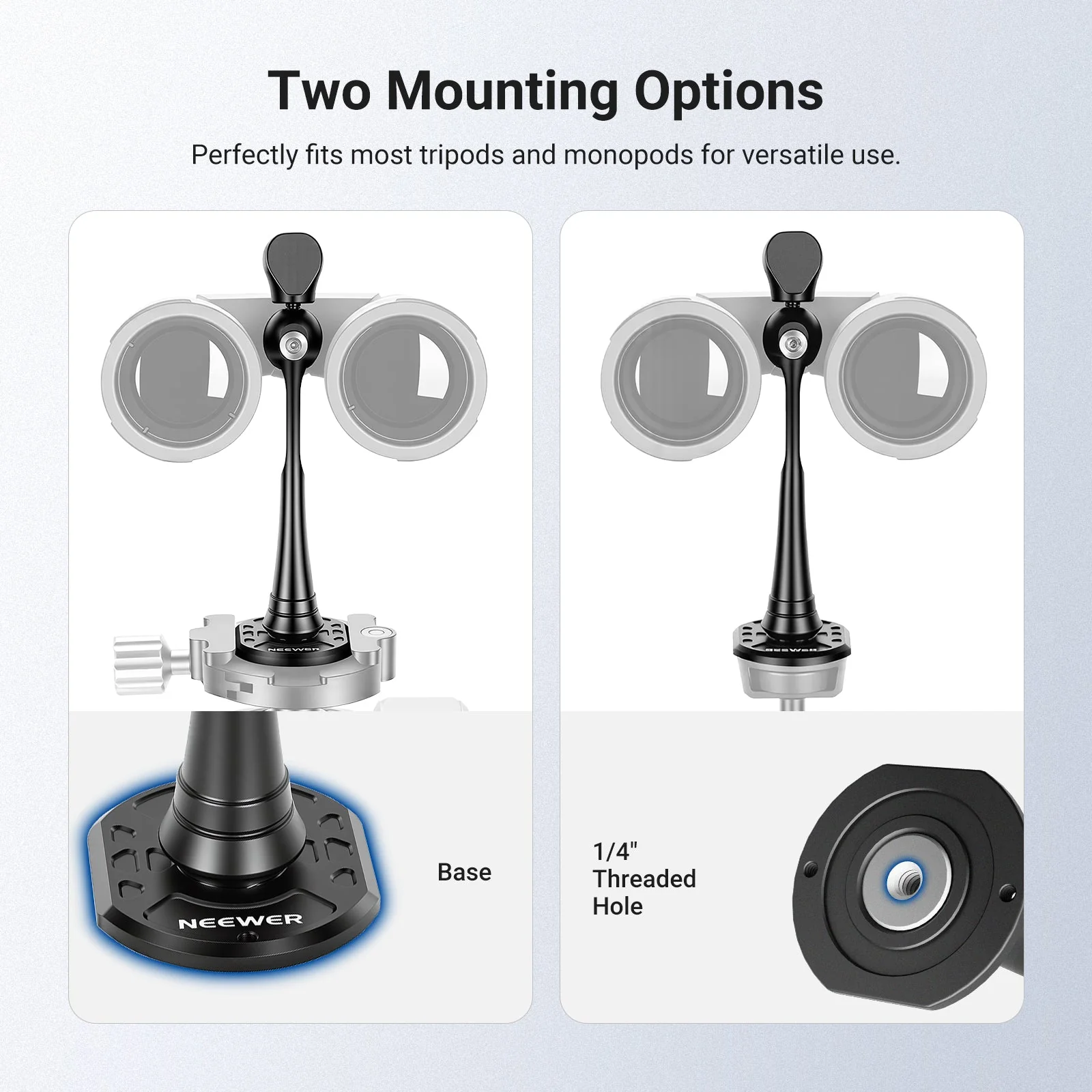NEEWER ST-T05 Quick Release Binocular Tripod Adapter - Image 4