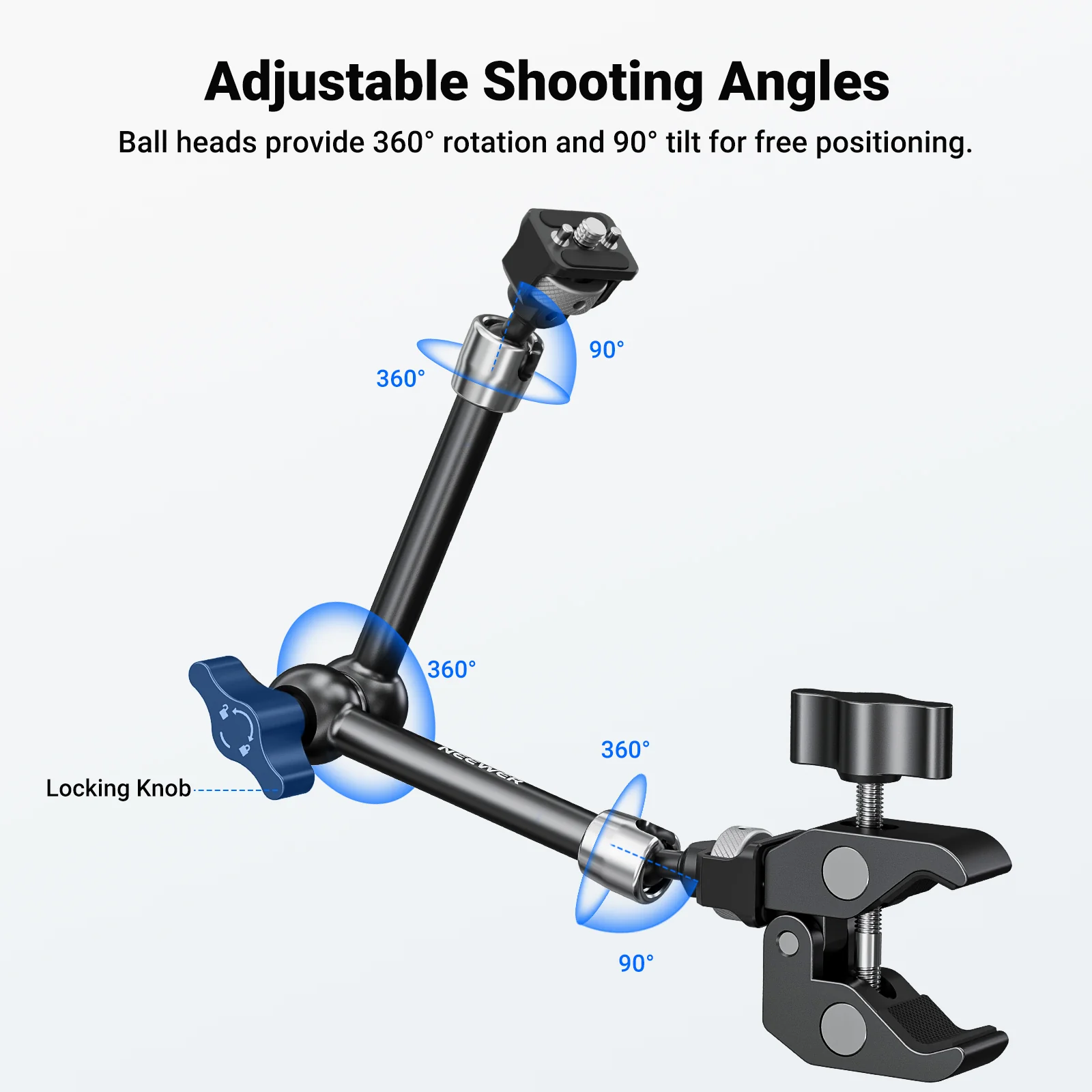 NEEWER ST07C/ST16C Magic Arm with Super Clamp - Image 10