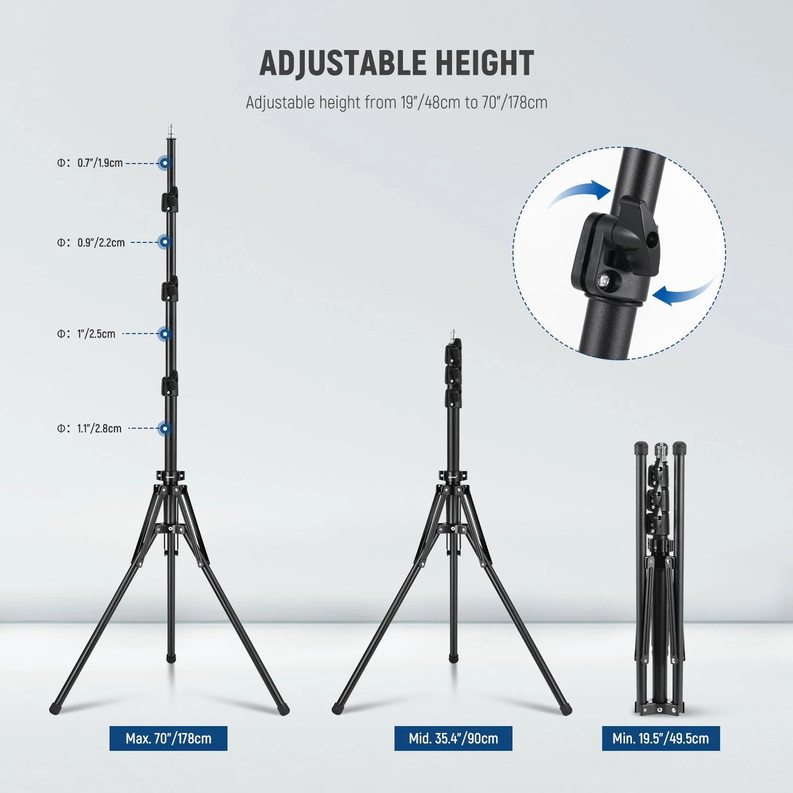 NEEWER ST178B 178cm Photography Light Stand - Image 2
