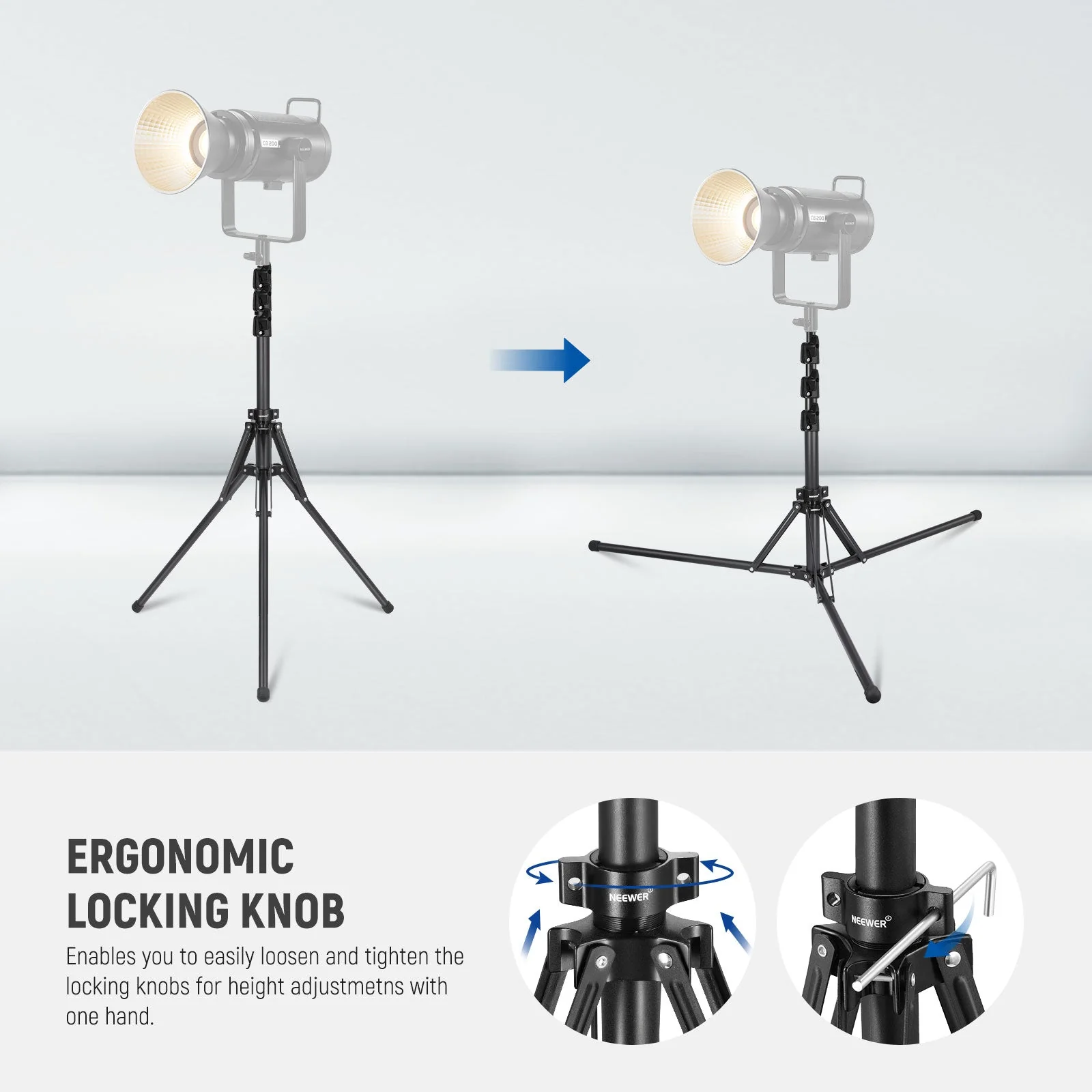 NEEWER ST178B 178cm Photography Light Stand - Image 3