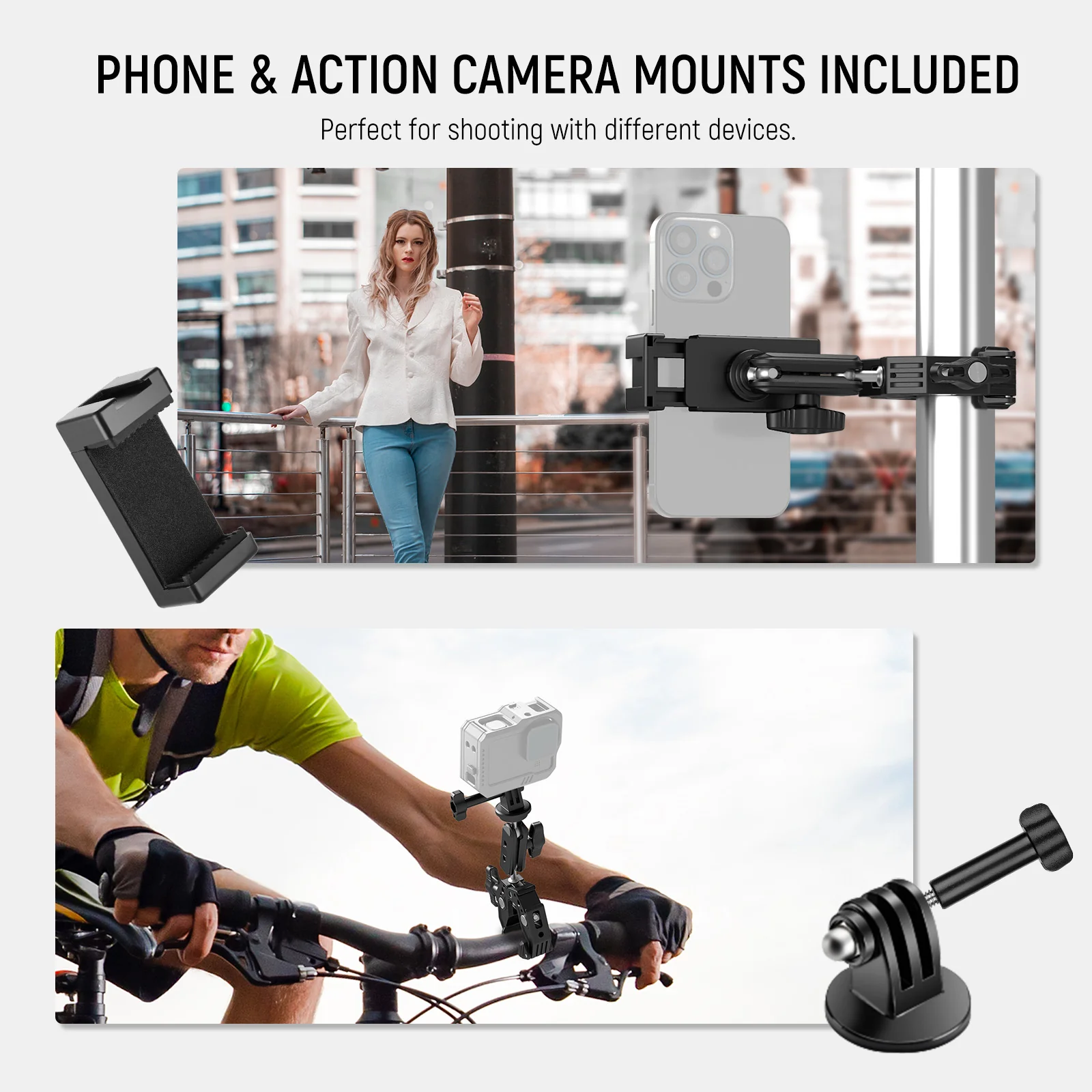 NEEWER ST83 Super Clamp with 3" Dual Ballhead Magic Arm - Image 7