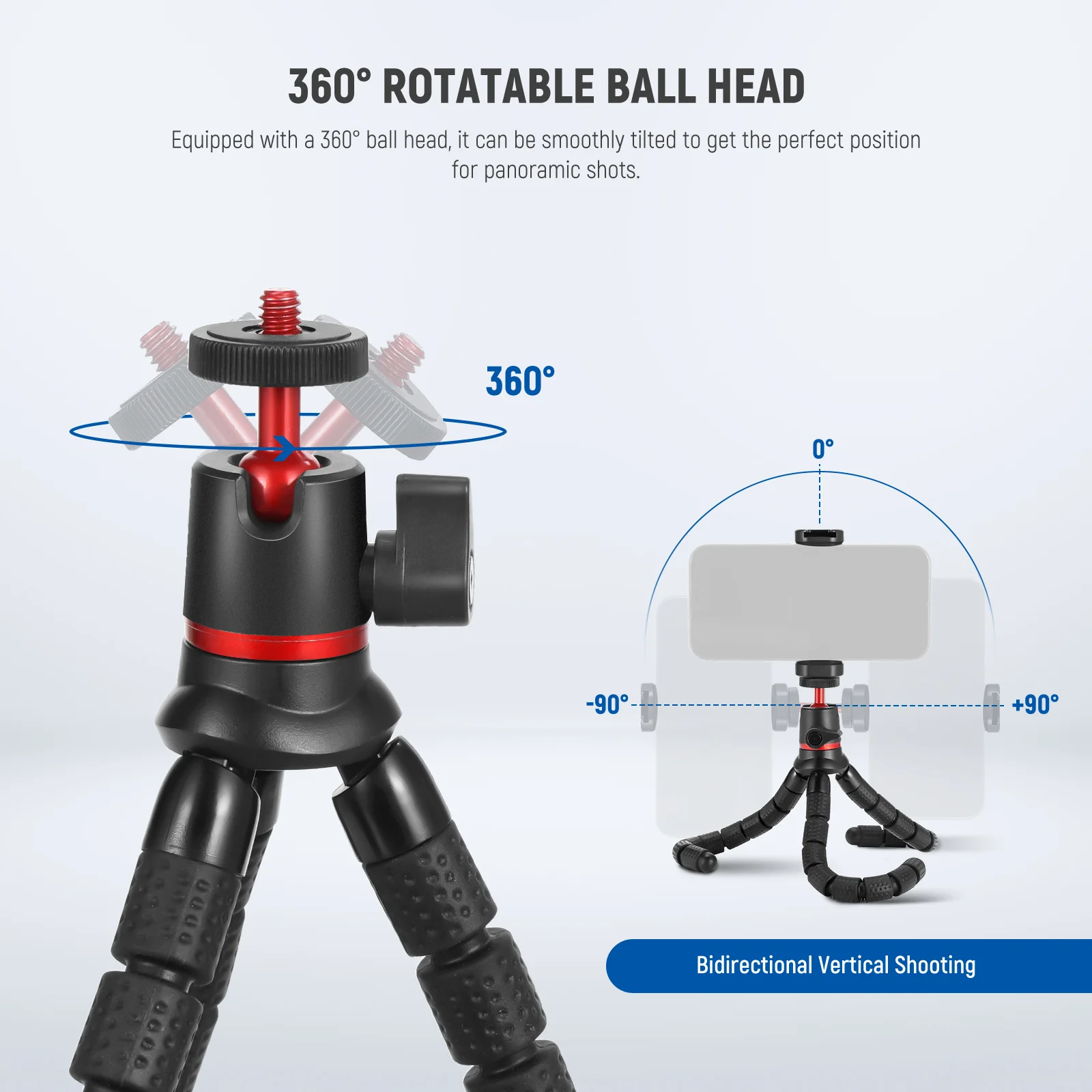 NEEWER T72 Mini Flexible Tripod with Remote - Image 7