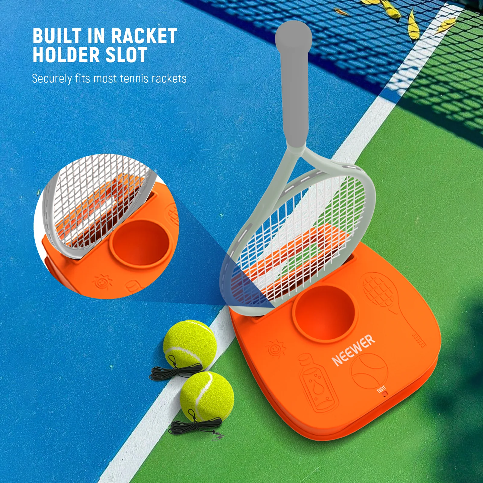 NEEWER TB01T Portable Solo Tennis Trainer Rebound Ball Set - Image 6
