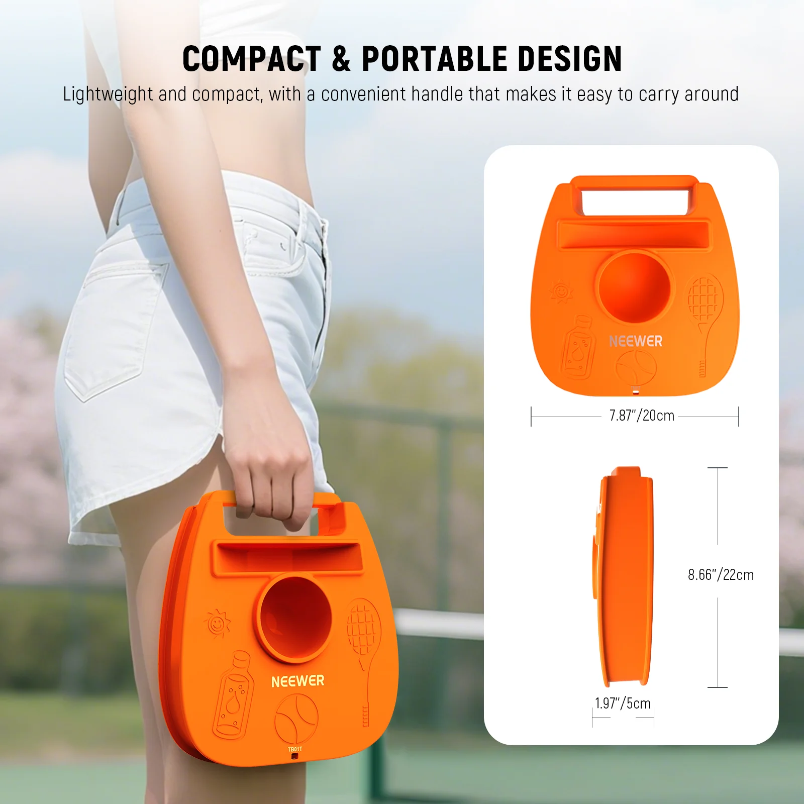 NEEWER TB01T Portable Solo Tennis Trainer Rebound Ball Set - Image 7