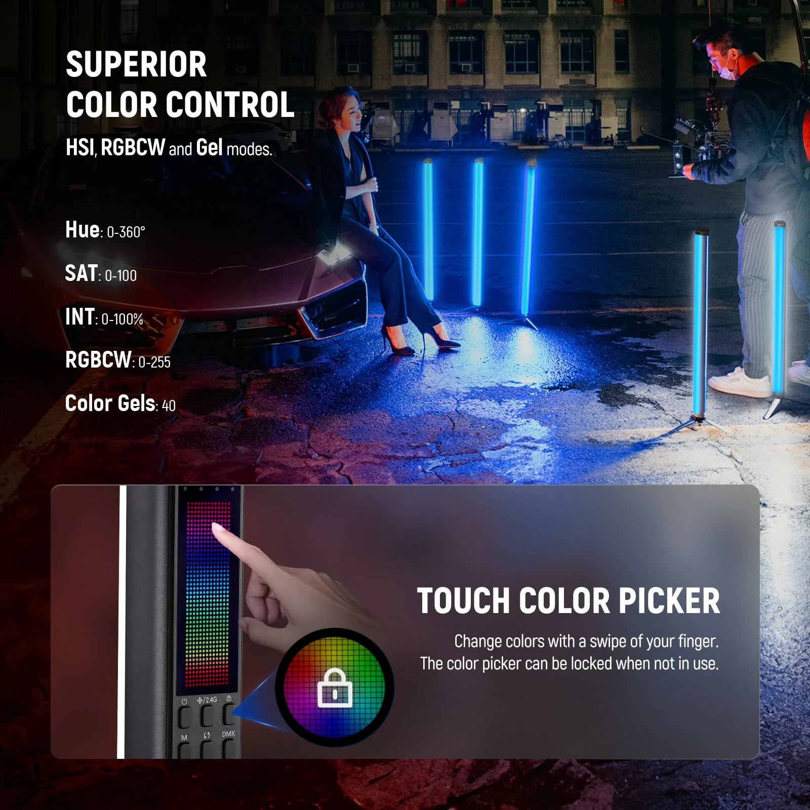 NEEWER TL60 20W RGB Tube Light Stick - Image 8