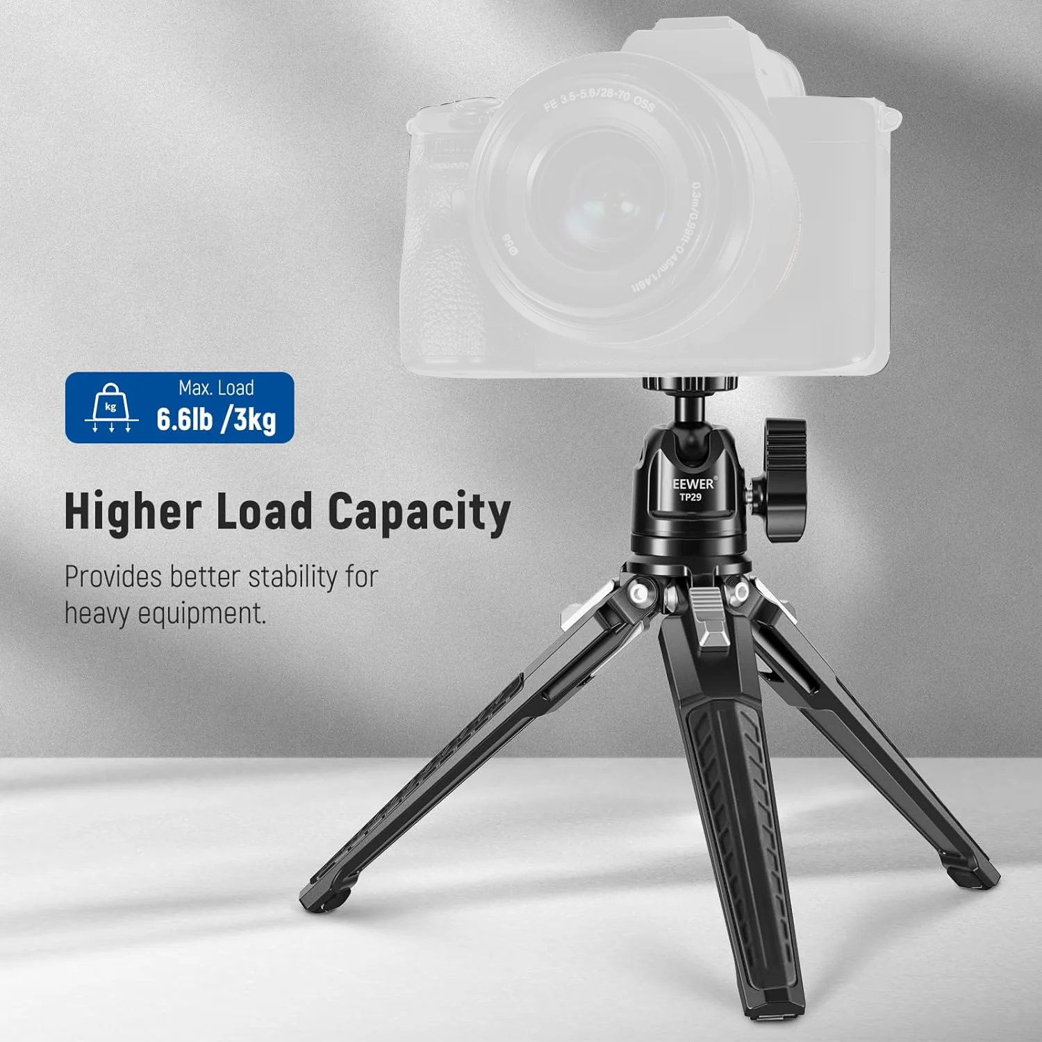 NEEWER TP29 Metal Tabletop Mini Tripod - Image 3