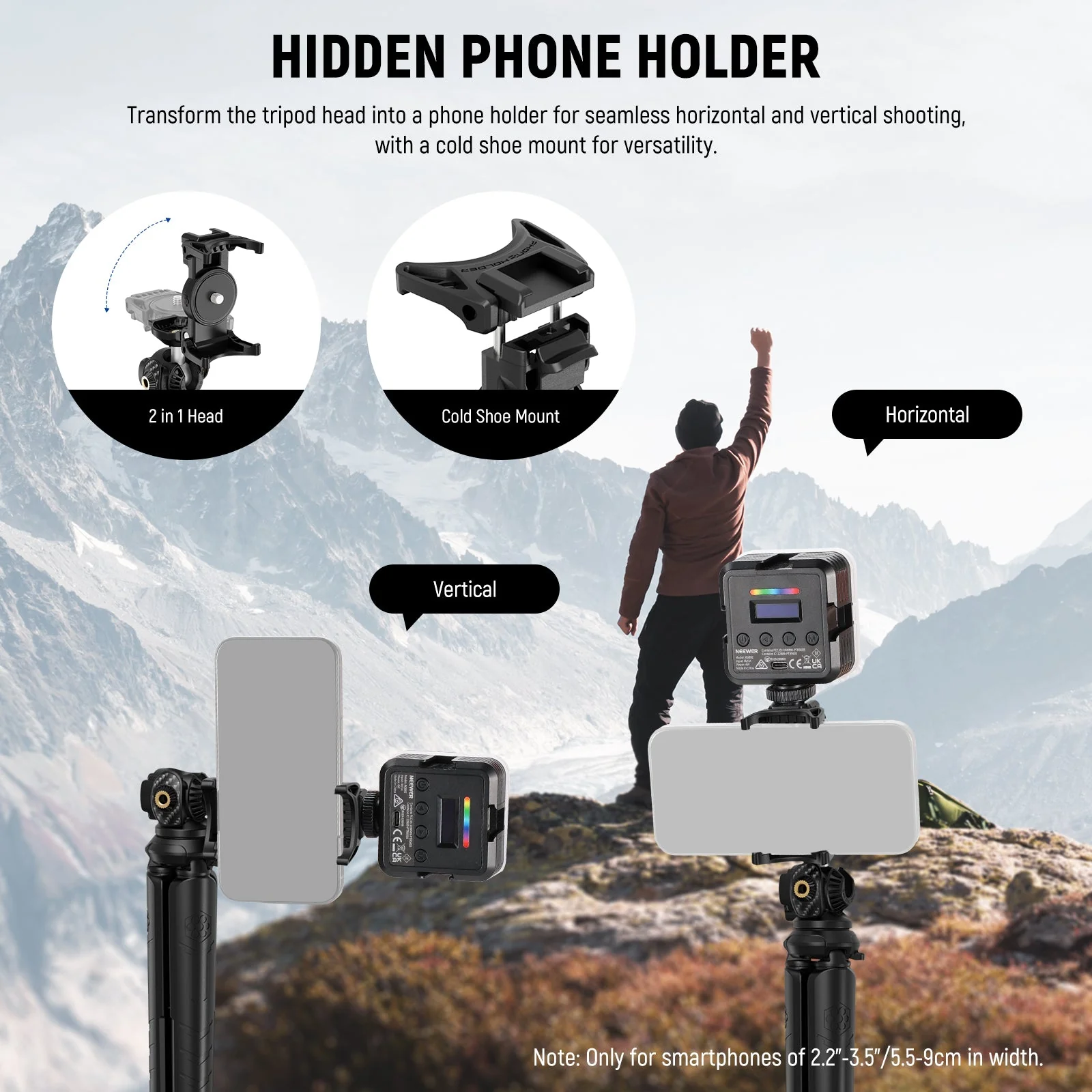 NEEWER TP35 Flexible Mini Tripod with Remote - Image 5