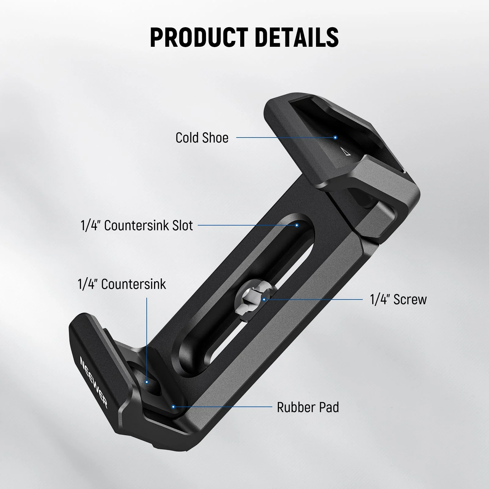 NEEWER UA051 T5/T7/T9 Portable SSD Holder Mount for iPhone 15 Pro/Pro Max Cage - Image 4