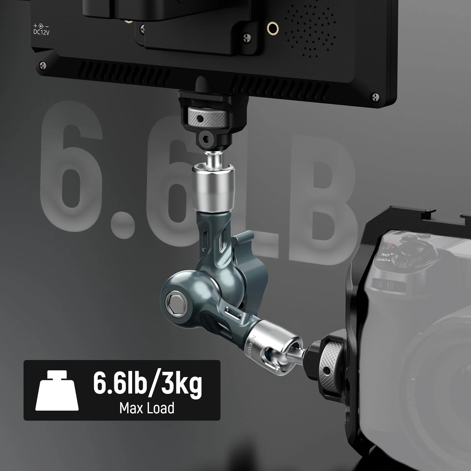 NEEWER UA082 7" Articulating Magic Arm with 1/4" 3/8" Anti Twist Screws - Image 5