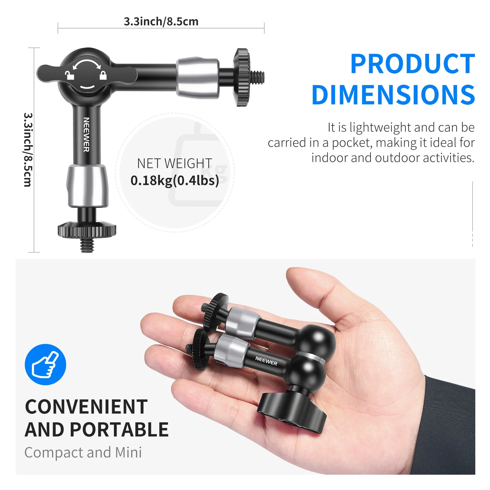 NEEWER ST15 Articulating Magic Arm - Image 8