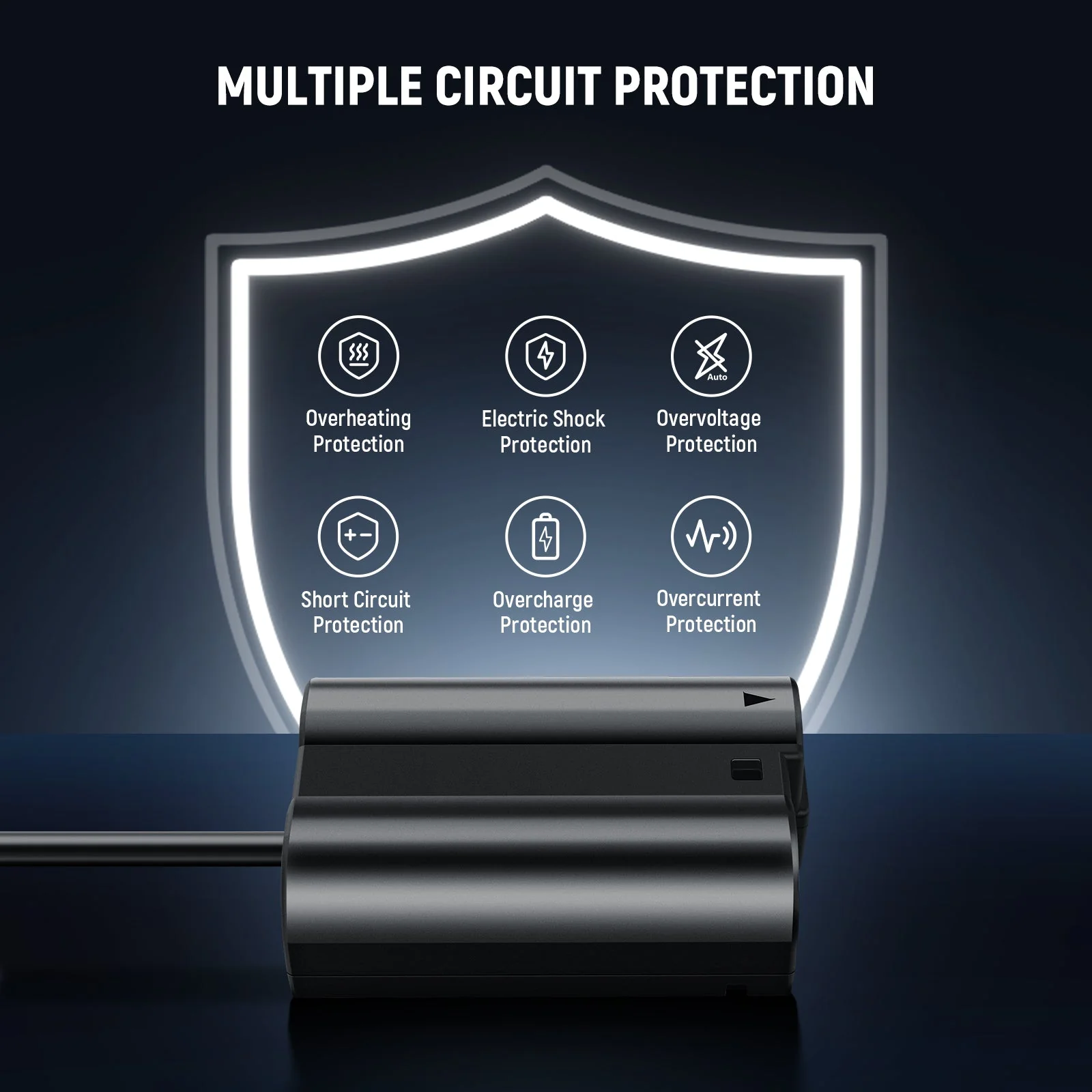 NEEWER VP-EP5B EN-EL15 to D Tap Dummy Battery - Image 3