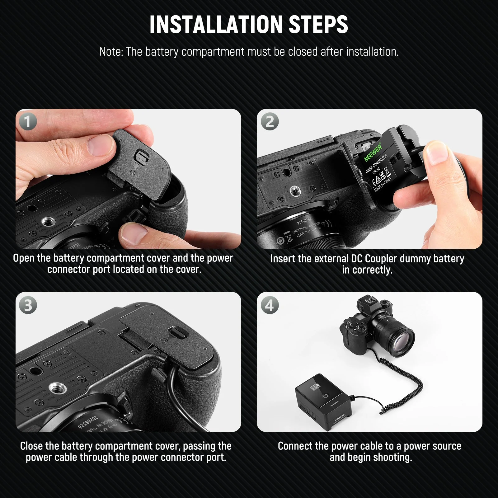 NEEWER VP-EP5B EN-EL15 to D Tap Dummy Battery - Image 7