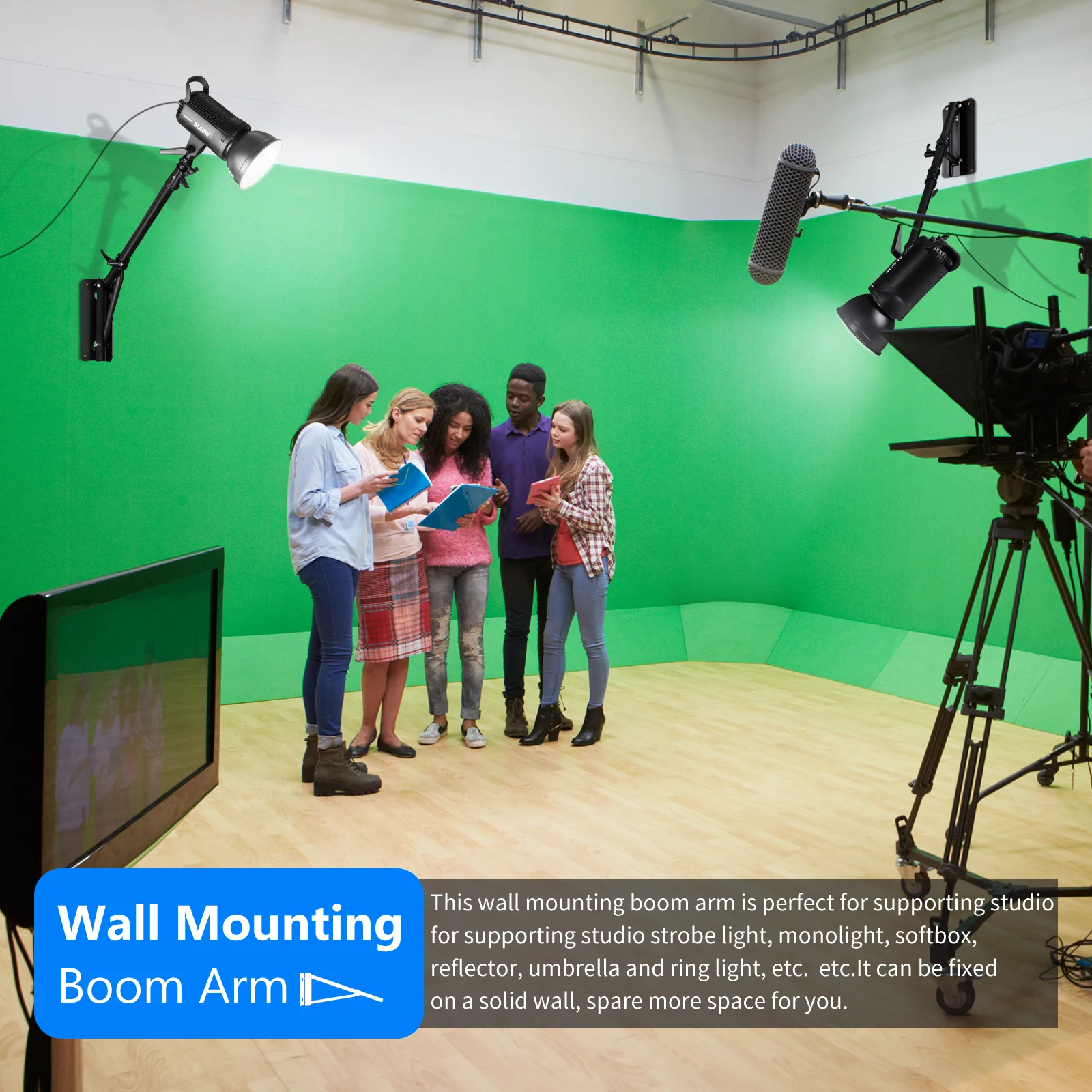 NEEWER 169cm Triangle Wall Mounting Boom Arm - Image 6