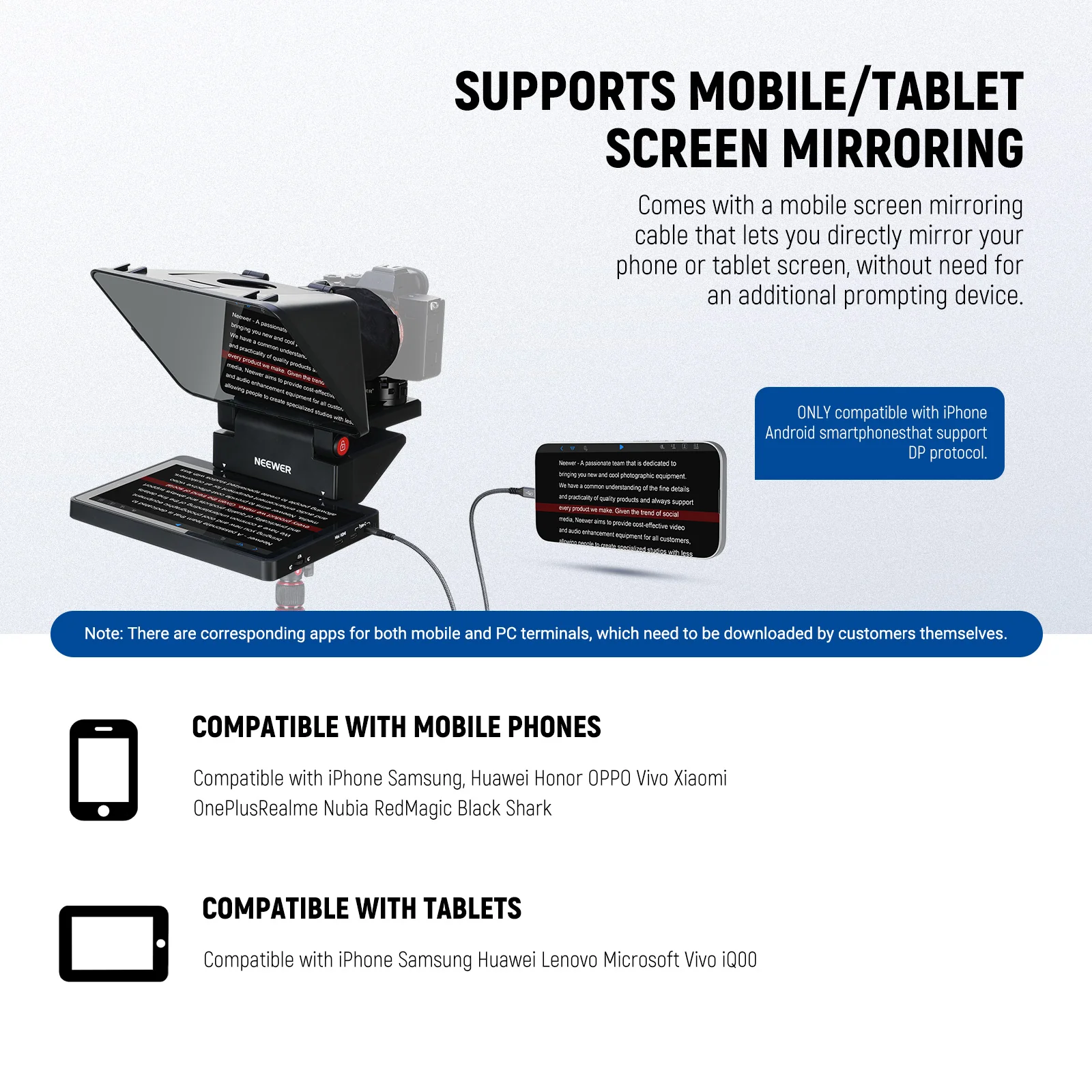 NEEWER X11 2-In-1 Teleprompter with Monitor - Image 10