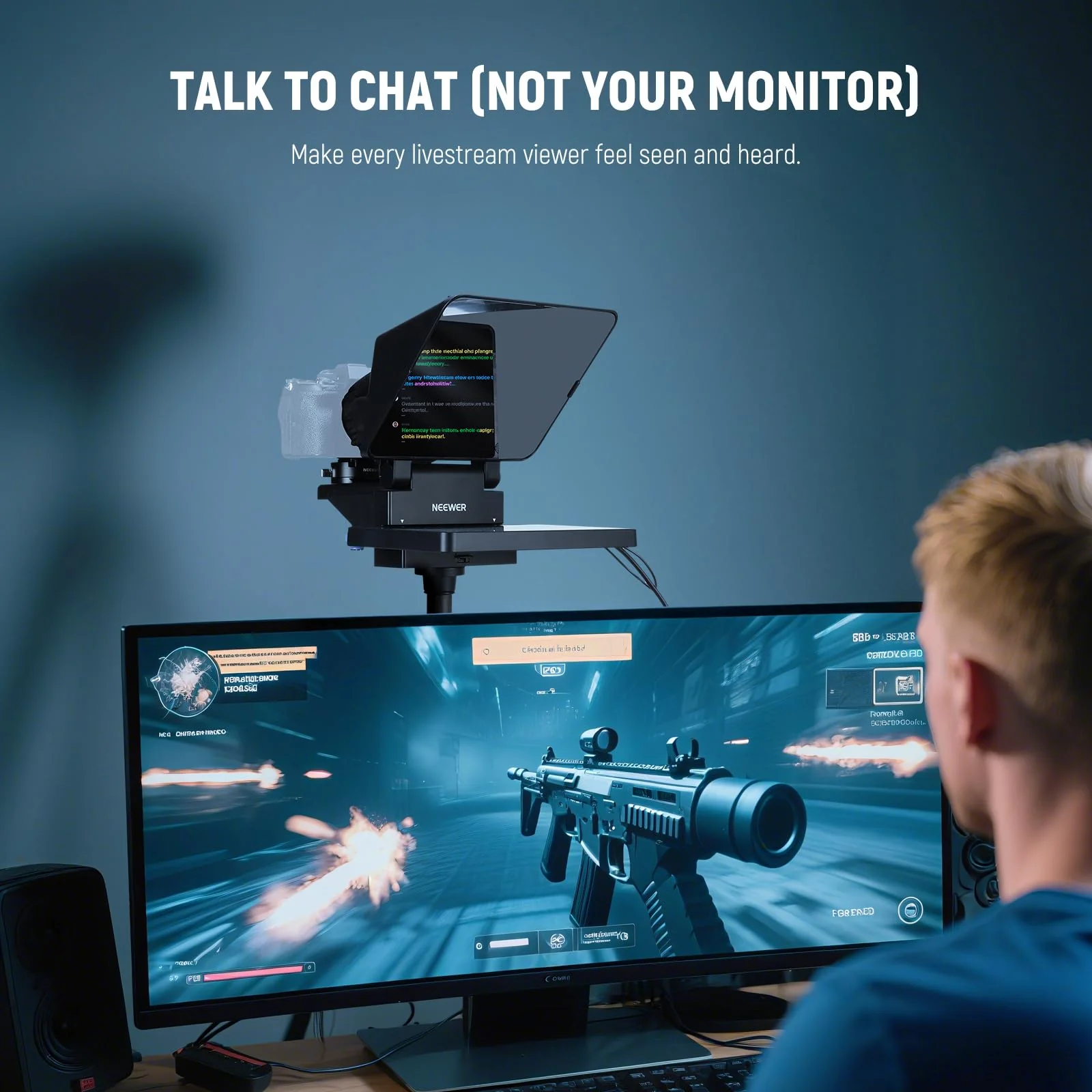 NEEWER X11 2-In-1 Teleprompter with Monitor - Image 7