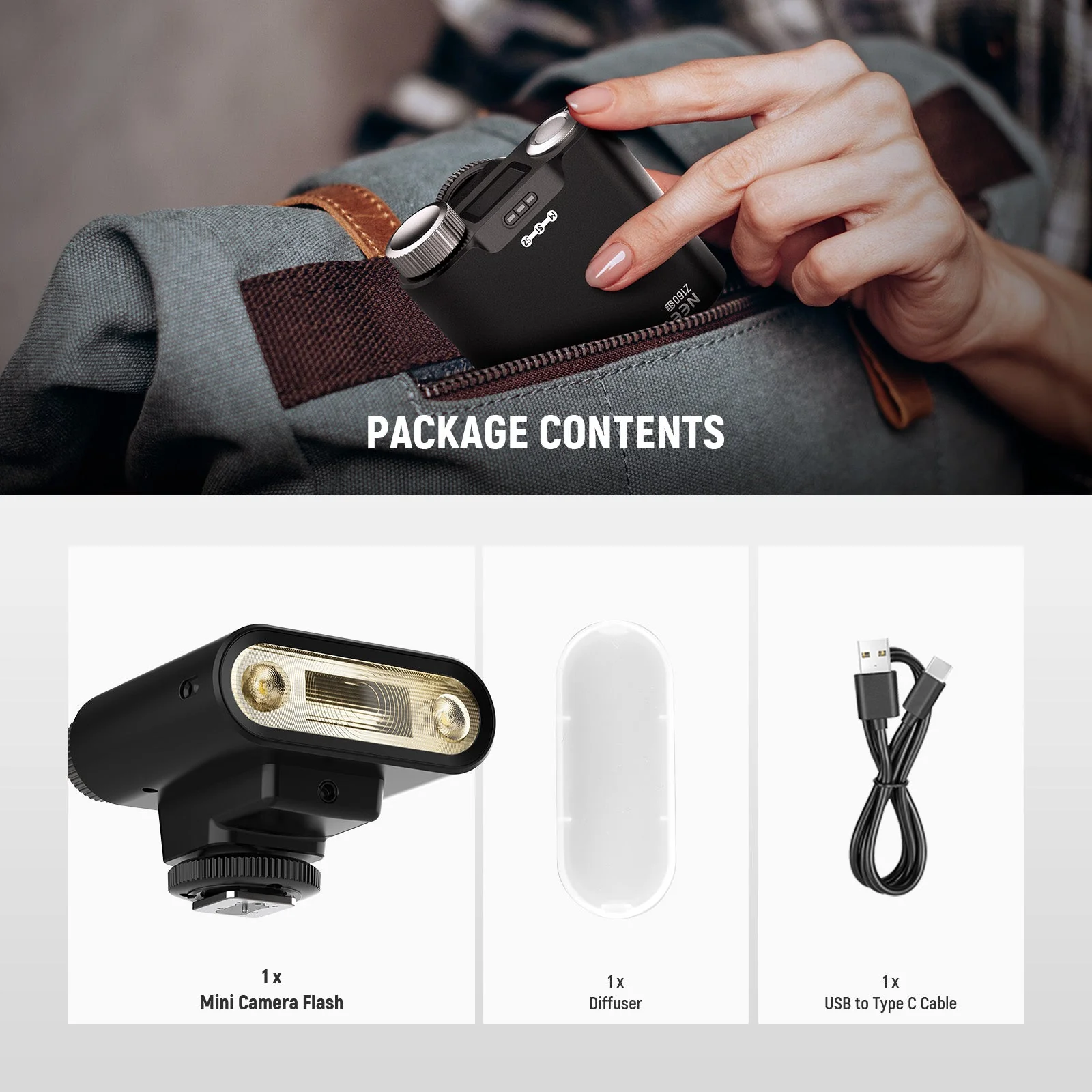 NEEWER Z160 SE Camera Flash with M/S1/S2 Modes & 1200mAh Built in Battery - Image 8